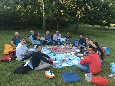 Yannick Landais research group picnic in july 2017
